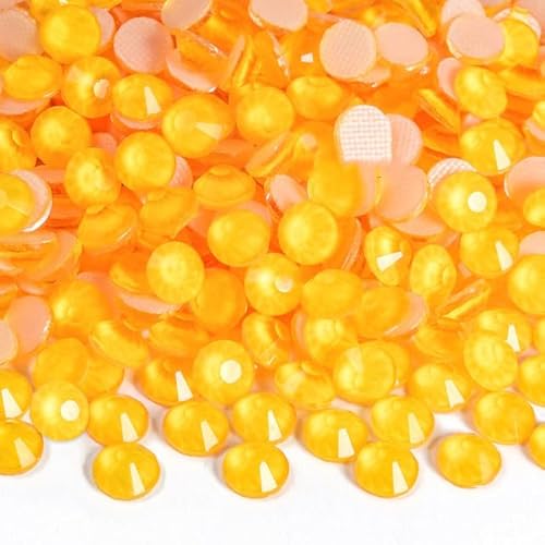 Bulk Flatback Strasssteine, Kristall Hotfix, 1440 stücke Glitter Neon Hot Fix Strass Strass Diamant DIY Nähzubehör Kristalle Diamantes(Orange Yellow,Boxed) von DUBTEDHOU