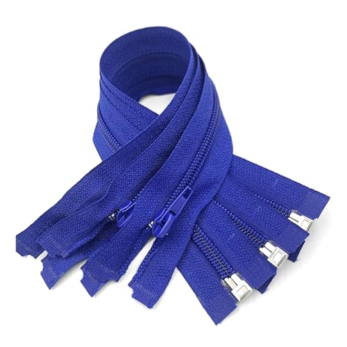 DUBTEDHOU Hochbelastbare Reißverschlüsse, Harz-Reißverschlus Spulenreißverschlüsse aus Harz, 30–70 cm, 5# Nylon-Reißverschluss(Dark Blue,20Pcs 30Cm) von DUBTEDHOU