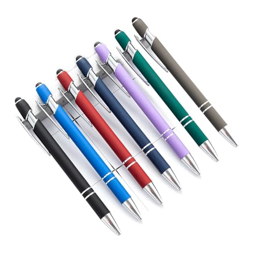 DUBTEDHOU Metall-Kugelschreiber, Jotter-Kugelschreiber, 7er-Pack Kugelschreiber, schwarze Tinte, Metallstift, Tintenroller, 1,0 mm, einziehbare Gel-Tintenstifte, glattes Schreiben, neutraler Stift(A) von DUBTEDHOU