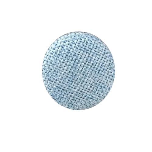 DUBTEDHOU Nähte Knöpfe, Flache Rücken Harzknöpfe, 30 Stück Metallknöpfe for Kleidung, Sofa, Kissen, Dekor, runder Schaft(Light Blue,18mm) von DUBTEDHOU