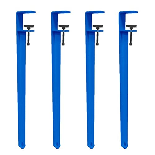 DUBTEDHOU einstellbare Metall-Faltflächen, 4 Stück F-förmige Klemm-Tischbeine, verstellbare Tischbeine, Frühstücksbar-Beine, Arbeitsplatten-Stützbein(Blue,40cm) von DUBTEDHOU