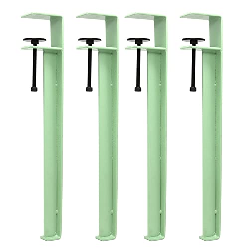 DUBTEDHOU einstellbare Metall-Faltflächen, 4 Stück F-förmige Klemm-Tischbeine, verstellbare Tischbeine, Frühstücksbar-Beine, Arbeitsplatten-Stützbein(Green,71cm) von DUBTEDHOU