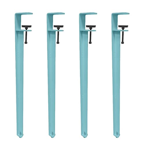 DUBTEDHOU einstellbare Metall-Faltflächen, 4 Stück F-förmige Klemm-Tischbeine, verstellbare Tischbeine, Frühstücksbar-Beine, Arbeitsplatten-Stützbein(Light Blue,40cm) von DUBTEDHOU