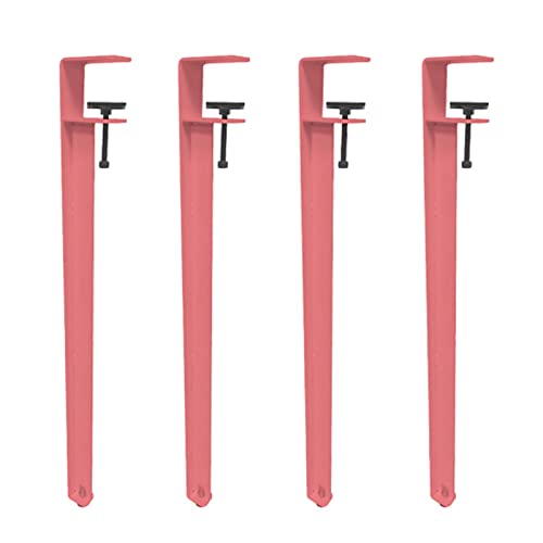 DUBTEDHOU einstellbare Metall-Faltflächen, 4 Stück F-förmige Klemm-Tischbeine, verstellbare Tischbeine, Frühstücksbar-Beine, Arbeitsplatten-Stützbein(Pink,40cm) von DUBTEDHOU