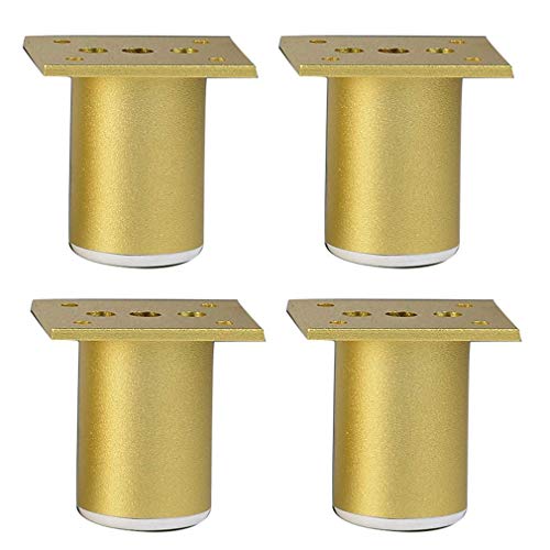 DUBTEDHOU einstellbare Metall-Faltflächen, Set mit 4 Möbelbeinen, Ersatzbeinen, geeignet for Esstische, Couchtische, Schränke, belastbar 400 kg, Gold(18cm/7") von DUBTEDHOU