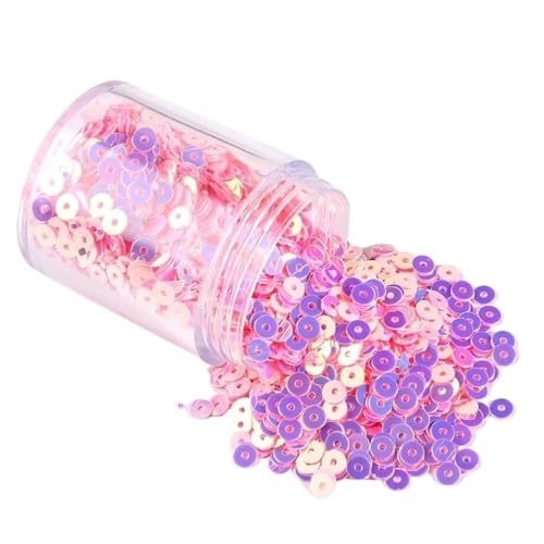 Pailletten zum Nähen,Lose Pailletten, 1 Box 4 mm flache runde Pailletten Glitzer for Schmuck Telefon Nail Art Nähmaterial(7) von DUBTEDHOU