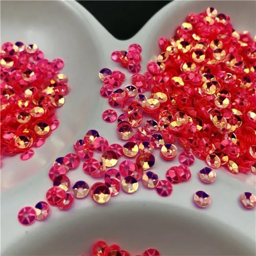 Pailletten zum Nähen,Lose Pailletten, 30 g 3 mm 4 mm 5 mm tiefe Cup-Pailletten for Kleidung, Hüte, Schuhe, DIY-Bastelarbeiten, handgefertigtes Accessoire(4mm Glitter Pink) von DUBTEDHOU