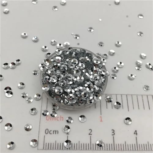 Pailletten zum Nähen,Lose Pailletten, 30 g 3 mm 4 mm 5 mm tiefe Cup-Pailletten for Kleidung, Hüte, Schuhe, DIY-Bastelarbeiten, handgefertigtes Accessoire(Silver 3mm) von DUBTEDHOU