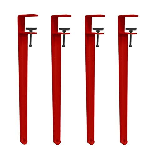 einstellbare Metall-Faltflächen, 4 Stück F-förmige Klemm-Tischbeine, verstellbare Tischbeine, Frühstücksbar-Beine, Arbeitsplatten-Stützbein(Red,40cm) von DUBTEDHOU