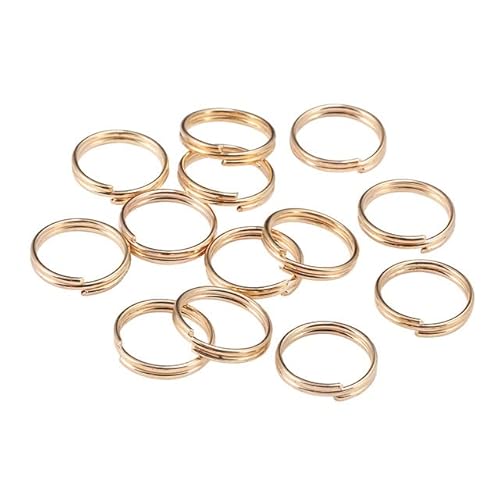 50-200 Teile/los 4 6 8 10 12 mm Offene Jump Ringe Doppel Schleifen Gold Farbe Split Ringe Anschlüsse für Schmuck Machen Liefert DIY von DUDSME