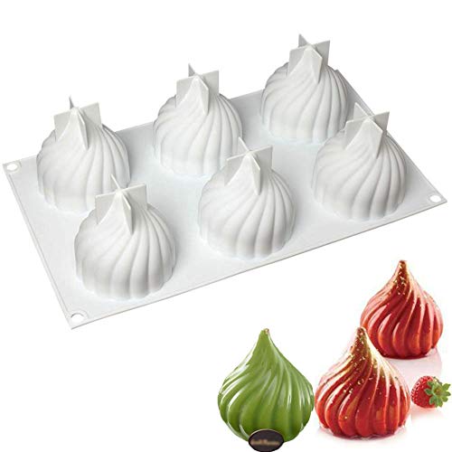 DUBENS 6 Löcher Zwiebel Spiral Förmigen wirbelwind Art Arbeits Seifen-form kuchen backen Französisch dessert Schokolade Werkzeugbau Handgemachte Seife Silikonformen von DUEBSN