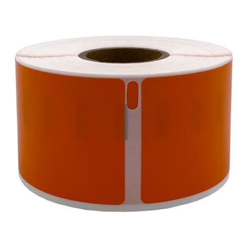 DULA Dymo Compatible Labels - Orange - 99012 - S0722400 - Adressetiketten - 1 Rolle - 36 x 89 mm - 260 Etiketten pro Rolle von DULA