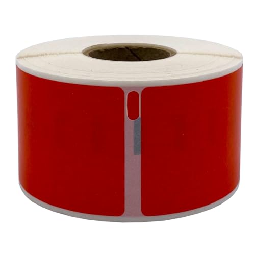 DULA Dymo Compatible Labels - Red - 99012 - S0722400 - Adressetiketten - 1 Rolle - 36 x 89 mm - 260 Etiketten pro Rolle von DULA