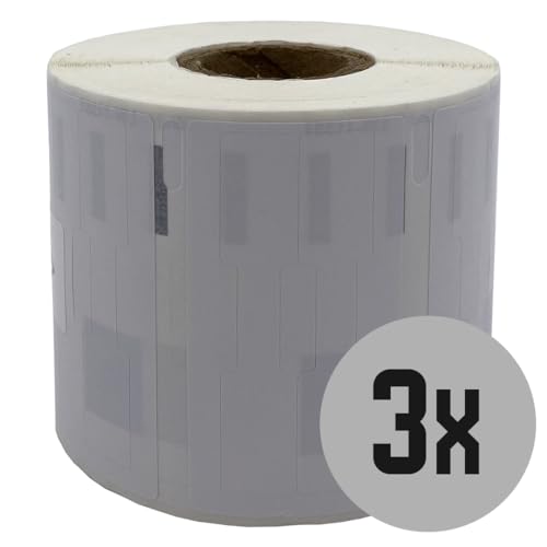 DULA Dymo Compatible Labels - White - 11351 - S0722510 - Schmucketiketten - 3 Rollen - 54 x 11 mm - 1500 Etiketten pro Rolle von DULA