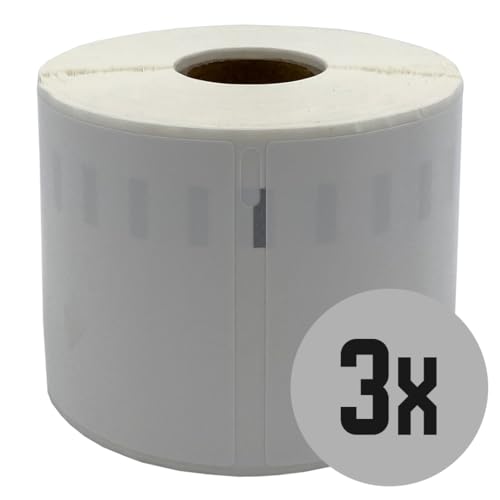 DULA Dymo Compatible Labels - White - 1933088-2112290 - Langlebige Versandetiketten - 3 Rollen - 59 x 102 mm - 300 Etiketten pro Rolle von DULA