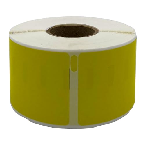 DULA Dymo Compatible Labels - Yellow - 99012 - S0722400 - Adressetiketten - 1 Rolle - 36 x 89 mm - 260 Etiketten pro Rolle von DULA