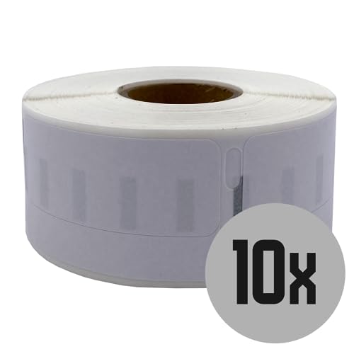 DULA Etiketten - Kompatibel mit Dymo Compatible labels - Verwijderbaar - Weiß - 11355- S0722550 - Multifunctionele etiketten - 10 rollen - 19 x 51 mm - 500 labels per rol von DULA