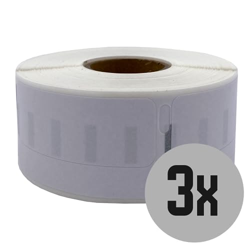 DULA Etiketten - Kompatibel mit Dymo Compatible labels - Verwijderbaar - Weiß - 11355- S0722550 - Multifunctionele etiketten - 3 rollen - 19 x 51 mm - 500 labels per rol von DULA