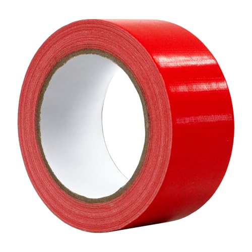 DULA Klebeband – Rot – 50 mm x 25 m – 1 Rolle Entenband – Reparaturband von DULA