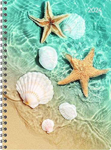 Ladytimer Ringbuch Beach - Taschenkalender A5 - Kalender 2024 - Alpha Edition-Verlag - Eine Woche auf 2 Seiten - Buchplaner mit Platz für Notizen - Format 15 cm x 21 cm von DUMONT
