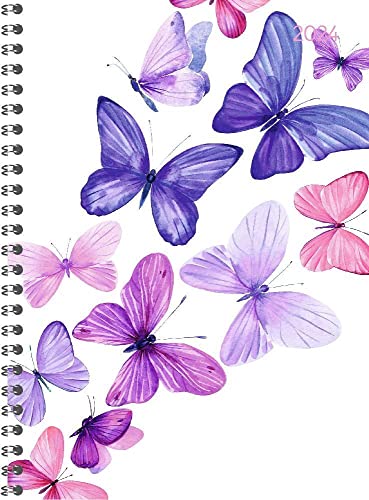 Ladytimer Ringbuch Butterflies - Taschenkalender A5 - Kalender 2024 - Alpha Edition-Verlag - Eine Woche auf 2 Seiten - Buchplaner mit Platz für Notizen - Format 15 cm x 21 cm von DUMONT