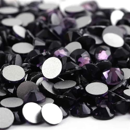 DUNSBY Hotfix Strasssteine 3D-Nagelkunst-Strasssteine ​​aus Glas, Kristall, Nicht HotFix-Nagelkunstdekorationen(Amethyst,Mix Sizes 1440pcs) von DUNSBY