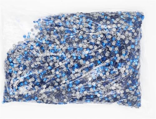 DUNSBY Hotfix Strasssteine Big Bulk Bag 45 Farben Hotfix Strasssteine ​​Kristall Hot Fix Strass Kleidungsstück(Capri Blue) von DUNSBY