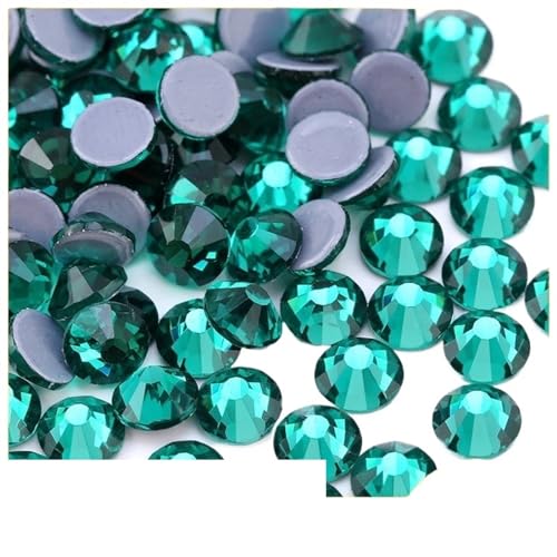 DUNSBY Hotfix Strasssteine Green Series Color Better DMC Hotfix-Strasssteine, Glas-Strasssteine, Hotfix-Strasssteine ​​zum Aufbügeln, Nähen, Stoffdekorationen(Green Zircon,SS10 1440pcs) von DUNSBY