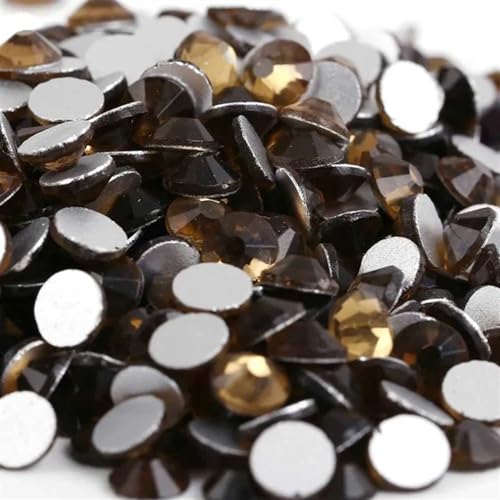 DUNSBY Hotfix Strasssteine Kristall Nicht Hotfix Strass Super Helle Glas Strass 3D Nail Art Dekoration DIY Kleid Kleidung(Smoked Topaz,Ss5 1440pcs) von DUNSBY