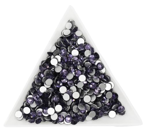 DUNSBY Hotfix Strasssteine Kristall Nicht Hotfix Strass Super Helle Glas Strass 3D Nail Art Dekoration DIY Kleid Kleidung(Violet,Ss6 1440pcs) von DUNSBY