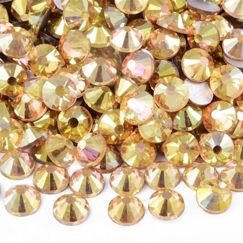 DUNSBY Hotfix Strasssteine Kristall Nicht Hotfix Strasssteine ​​Strass Nägel Diamant Kristalle for Vestidos Nail Charms Nail Art Kleid(Sunshine,SS12-1440pcs) von DUNSBY