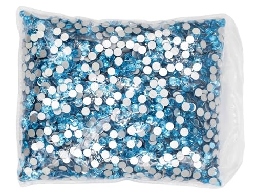 DUNSBY Hotfix Strasssteine SS3-SS20 Flatback Crystal AB Non Hotfix Strasssteine ​​AB Strass for Nail Art Dekorationen(Aquamarine,Ss16 14400pcs) von DUNSBY