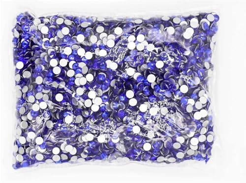 DUNSBY Hotfix Strasssteine SS3-SS20 Flatback Crystal AB Non Hotfix Strasssteine ​​AB Strass for Nail Art Dekorationen(Sapphire,Ss12 14400pcs) von DUNSBY