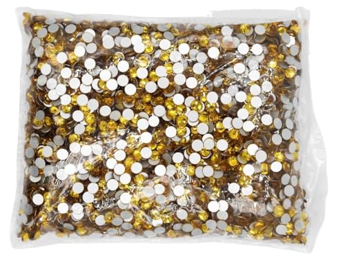 DUNSBY Hotfix Strasssteine SS3-SS20 Flatback Crystal AB Non Hotfix Strasssteine ​​AB Strass for Nail Art Dekorationen(Topaz,Ss20 14400pcs) von DUNSBY