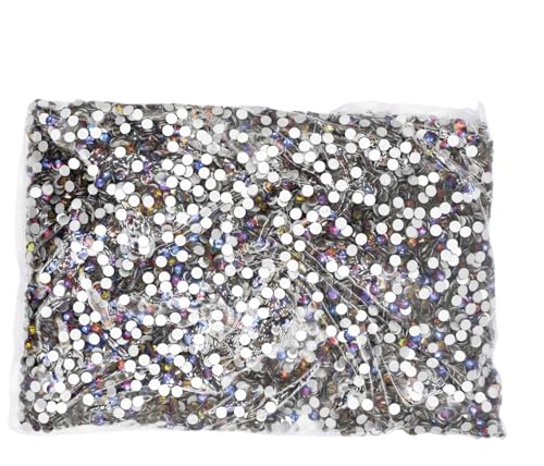 DUNSBY Hotfix Strasssteine SS3-SS20 Flatback Crystal AB Non Hotfix Strasssteine ​​AB Strass for Nail Art Dekorationen(Volcano 6 * 5 * 5cm,Ss10 14400pcs) von DUNSBY