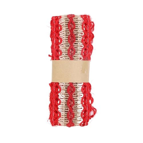 DUNSBY Juteband Breit 12 m Hanf-Webband, Hochzeitsgeschenk, Jute-Sackleinenbänder, DIY-Bastelmaterial, Festival-Zubehör, Dekoration(O(4cmx2m)) von DUNSBY