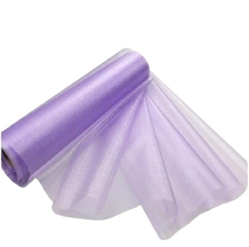 DUNSBY Nähgarn Für Nähmaschine 29CM X 25M Tulle Roll Fabric Decoration for DIY Girls Tutu Skirt Gift Wedding Party Decor(Violet) von DUNSBY