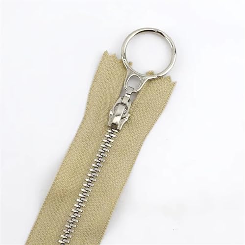 DUNSBY Reißverschluss 5 Stücke 15/18/20/25/30 cm Reißverschlüsse Kleidersack Dekor Reißverschluss Reapir Kit DIY Nähzubehör(ZA090-Khaki,OPENEND-NO3-70CM_5PCS) von DUNSBY