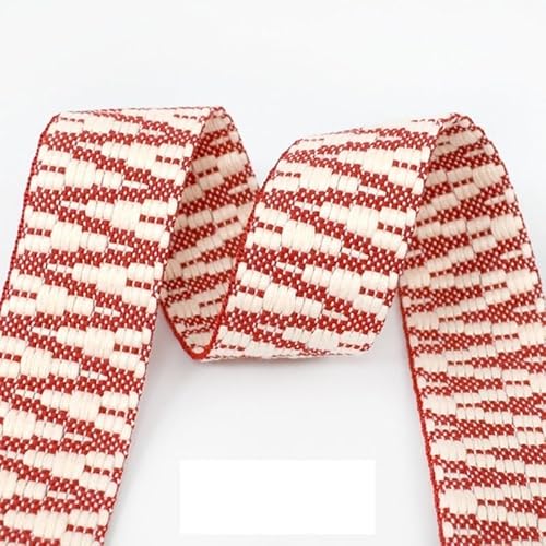 Gurtband 2/5Y 38/50mm Ethnische Jacquard Gurtband Polyester Band Band Taschen Strap Trims Kleidung Gürtel Dekoration Spitze Band DIY Nähen Schrägband(8-38mm,5Yards) von DUNSBY