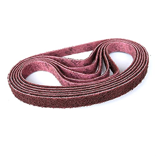 1 stück Vlies Sand Gürtel Schleifmittel Nylon Edelstahl Polierschleifgurt DUO ER (Farbe : 240-Red, Size : 40X760MM) von DUO ER