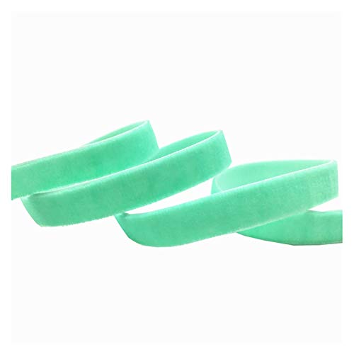 DUO ER 10mm 10yards Velvet Elastic Band DIY Handgemachte Haar-Zusätze Material Hochzeit Geschenkverpackung Dekoration Zubehör (Farbe : Mint) von DUO ER