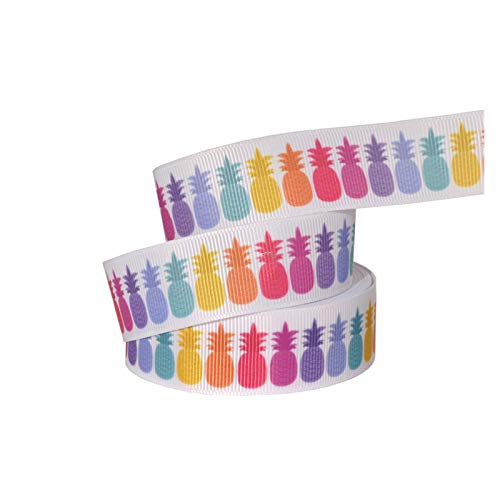 DUO ER 10yards 25mm Regenbogen Ananas Essen Tacos Printed Grosgrain-Bänder DIY Handgefertigte Materialien Feiertags-Party-Geschenkverpackung (Farbe : 1) von DUO ER