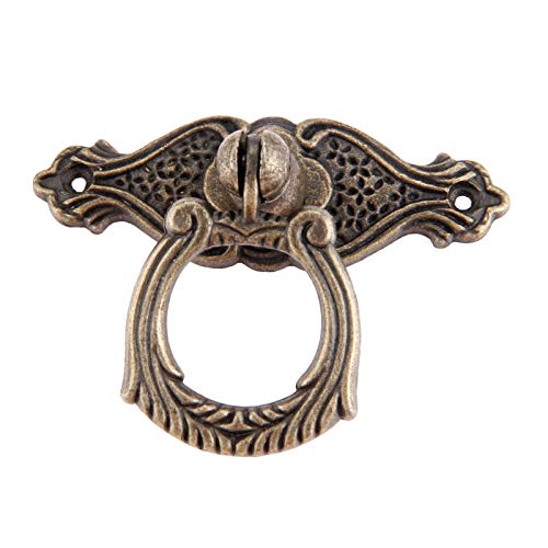 DUO ER 1pc Antique Bronze Möbel Ring-Pull-Griffe Knöpfe Zink-Legierung Küche Schubladenschrank Türgriff aus Holz Box Zugknopf 65 * 48mm von DUO ER