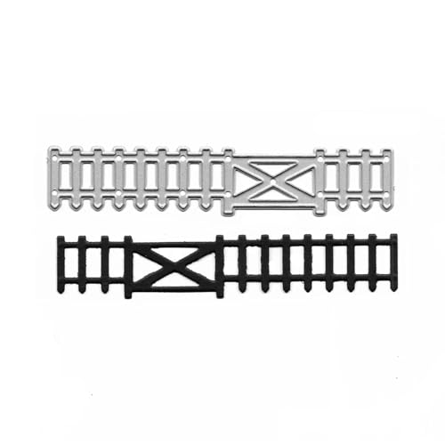 Metall-Stanzformen für Kartenherstellung, 6,1 x 5,7 cm, Zaun-Metall-Stanzformen, Sammelalbum, Kartenherstellung, Prägeschablonen, transparente Stempel, Fotoalbum-Schablonen von DUOLAIYUNSO