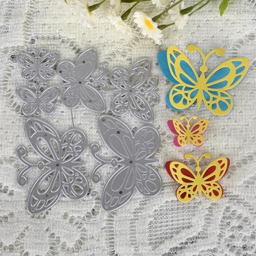 Metall-Stanzformen für Kartenherstellung, Schmetterling, Bambus, Libelle, Blumen, Metall-Stanzformen für Scrapbooking, Kartenherstellung, 11,6 x 10 cm von DUOLAIYUNSO