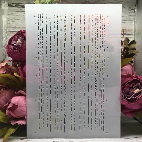 Schablonen zum Malen auf Holz, A4, 29 cm, gepunktete Linienstrukturvorlagen zum Zeichnen, Kartenherstellung, wiederverwendbare Schablonen für Leinwand, Möbel, Papier, Basteln, Stil A Schablonen zum Malen auf Holz, A4, 29 cm, gepunktete Linienstrukturvorlagen zum Zeichnen, Kartenherstellung, wiederverwendbare Schablonen für Leinwand, Möbel, Papier, Basteln, Stil A von DUOLAIYUNSO