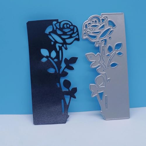 Stanzformen für Kartenherstellung, 11,8 x 5 cm, Rosenrand, Metall-Stanzschablone für Scrapbooking, Vorlage für Karten, Formen und Kartenherstellung von DUOLAIYUNSO