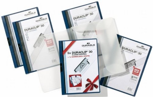 Klemm-Mappe Duraclip weiss 5St Jubiläumsbox Liefermenge = 1 von DURABLE