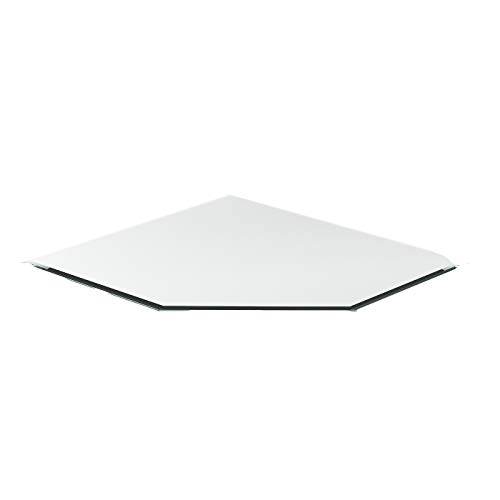 Funkenschutzplatte G21 Fünfeck ESG 8mm x 1250mm x 1250mm mit 18mm Facette Glasplatte Bodenplatte Kaminplatte Funkenschutz Ofenplatte Kaminglas von DURAFLAMM®