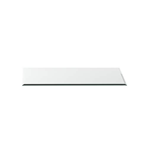 Funkenschutzplatte G24 Rechteck ESG 8mm x 500mm x 1000mm mit 18mm Facette Glasplatte Bodenplatte Kaminplatte Funkenschutz Ofenplatte Kaminglas von DURAFLAMM®